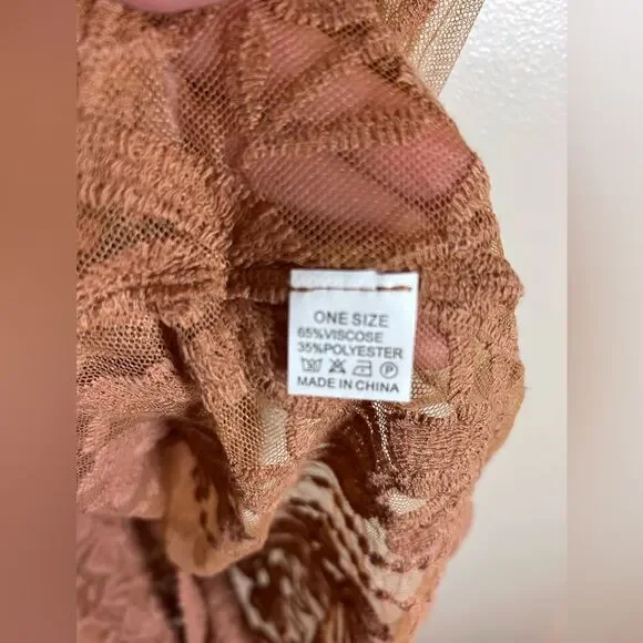 NWT Bsubseach Kimono Cover up Duster tan/light brown One Size fits Medium to XL - Picture 8 of 10